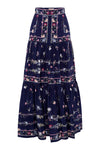 Rosa Silk Skirt - Navy