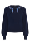 Diana Cashmere Wool Jumper - Navy