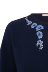 Diana Cashmere Wool Jumper - Navy