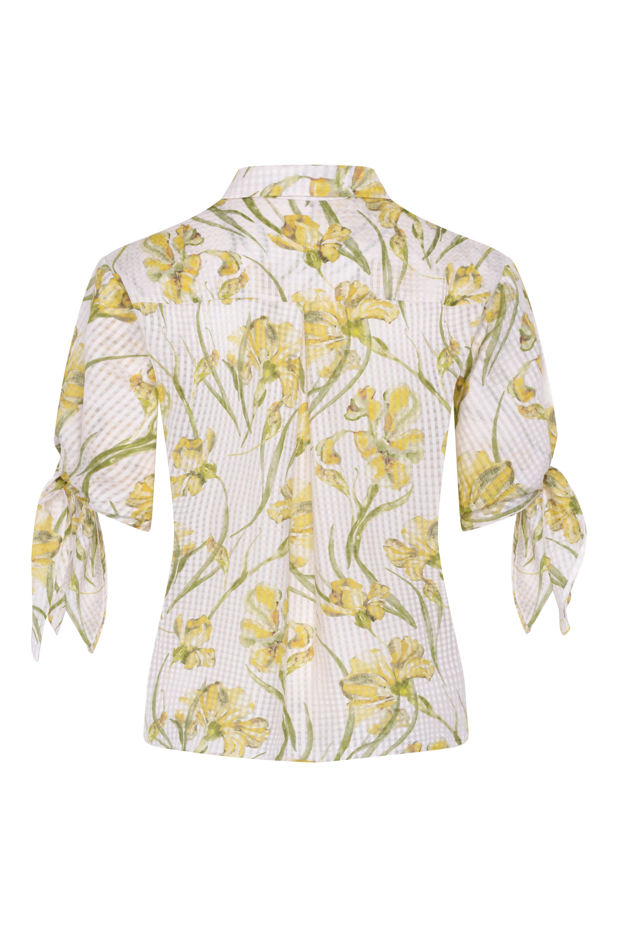Pelageya Silk Cotton Blouse - Yellow Iris