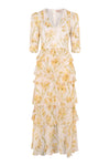 Ester Silk Dress - Yellow Iris