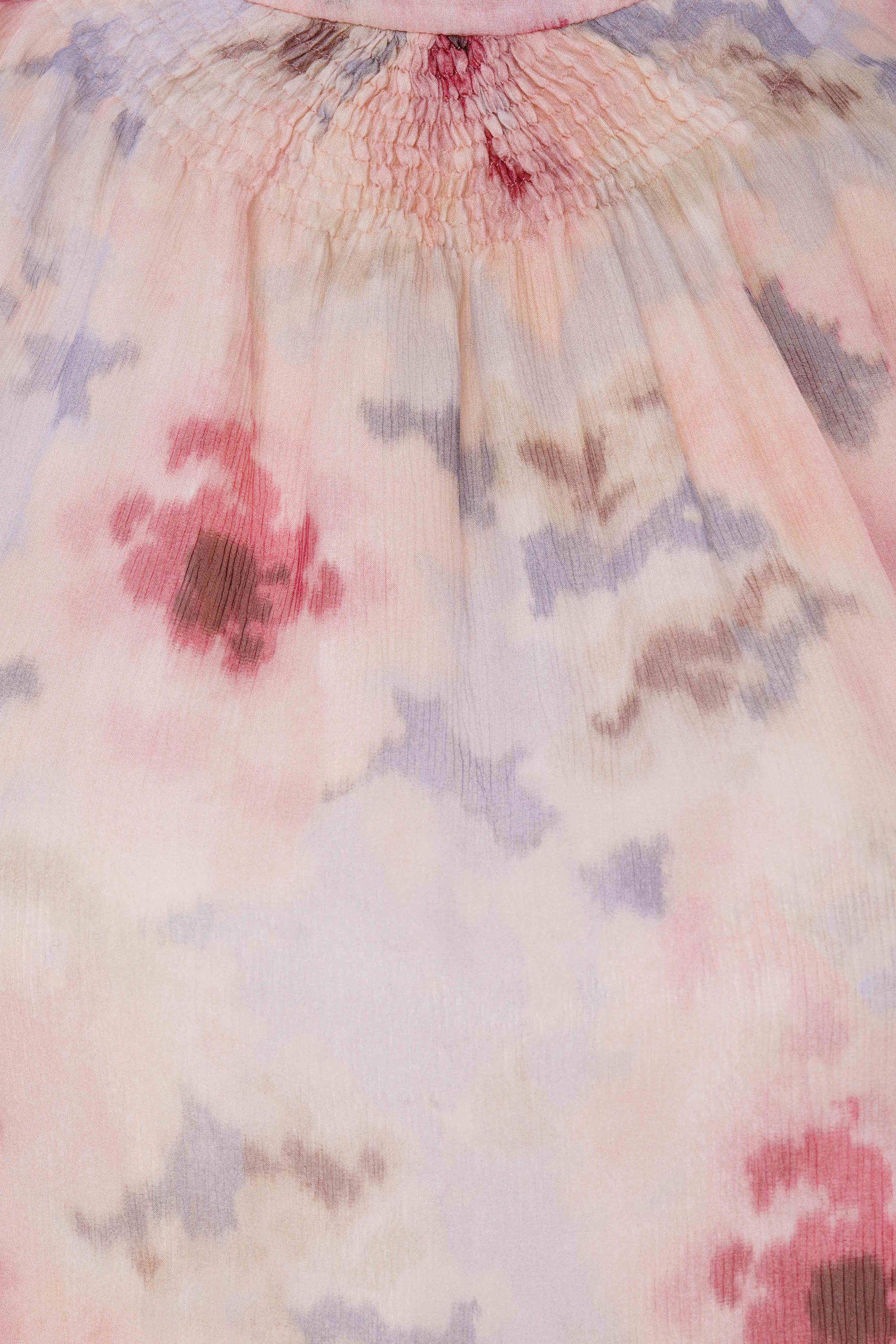 Hania Silk Dress - Cloud Print