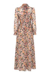 Veronika Long Silk Dress - Petunia Print