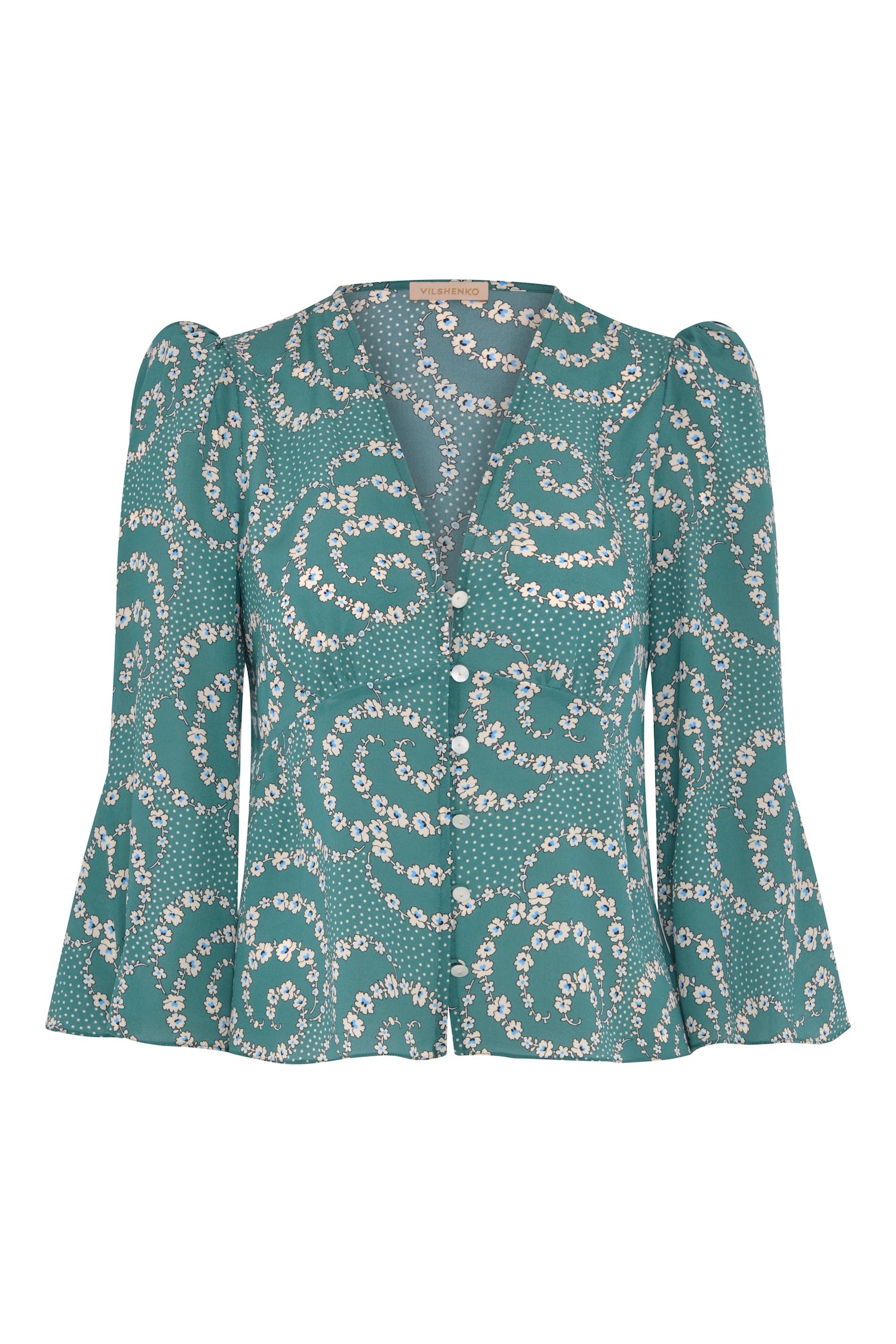 Tanya Silk Blouse - Emerald