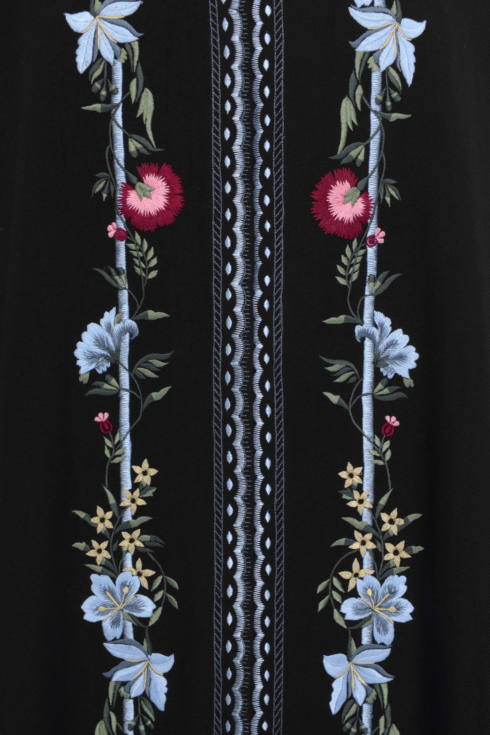 Cornelia Wool Gaberdine Cape - Black