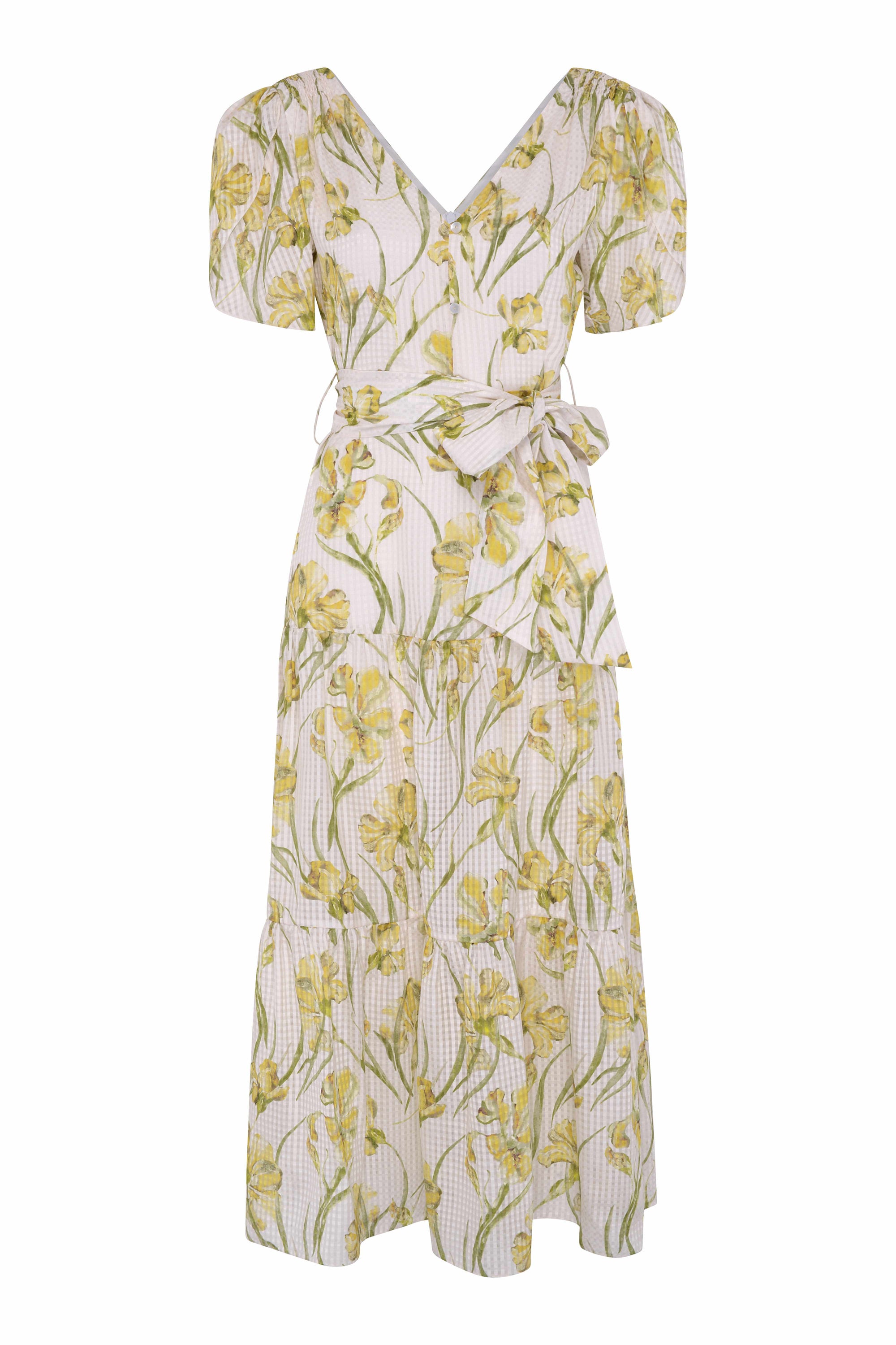 Lubava Cotton Silk Dress - Yellow Iris