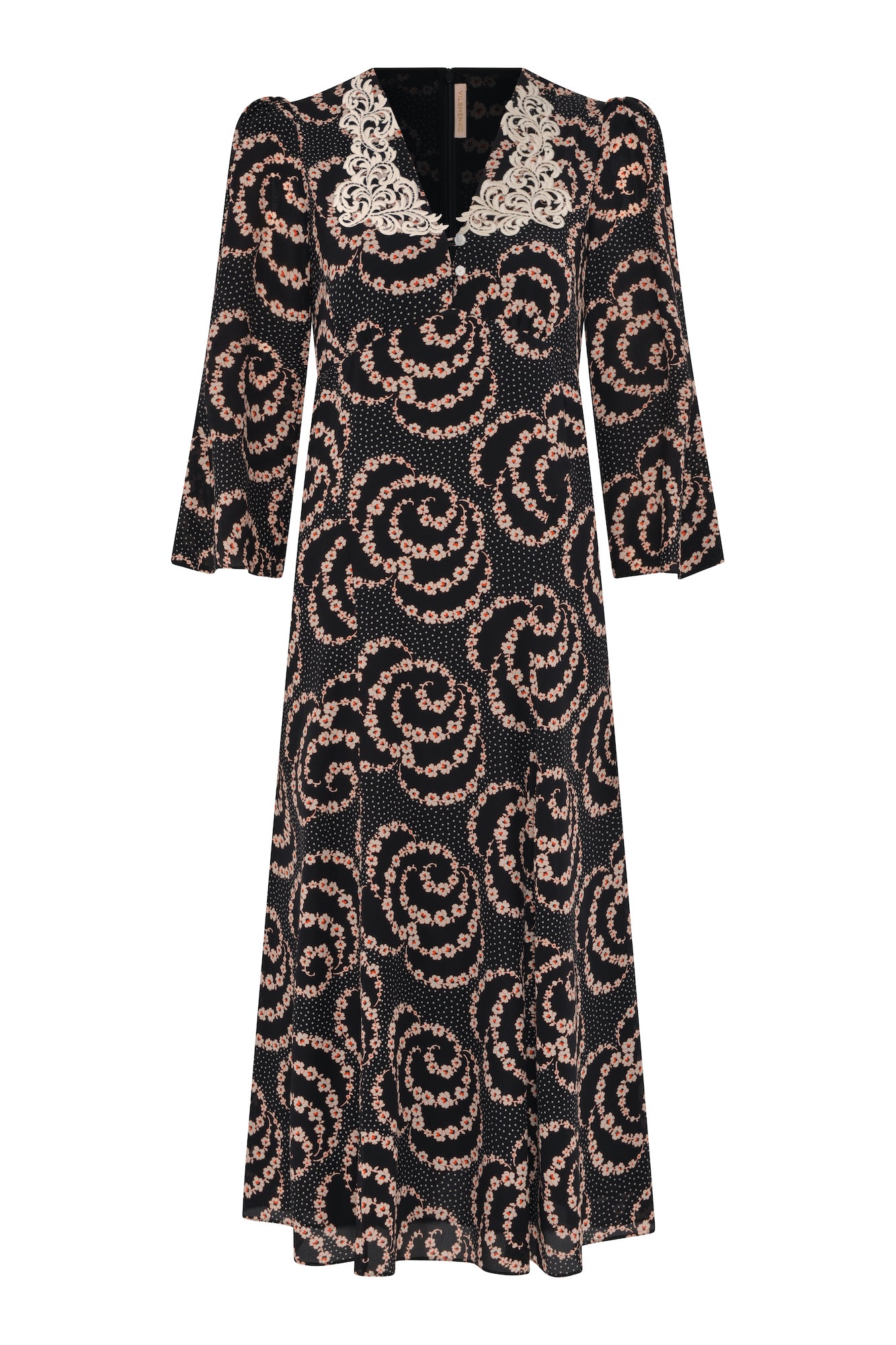 Elena Silk Dress - Black