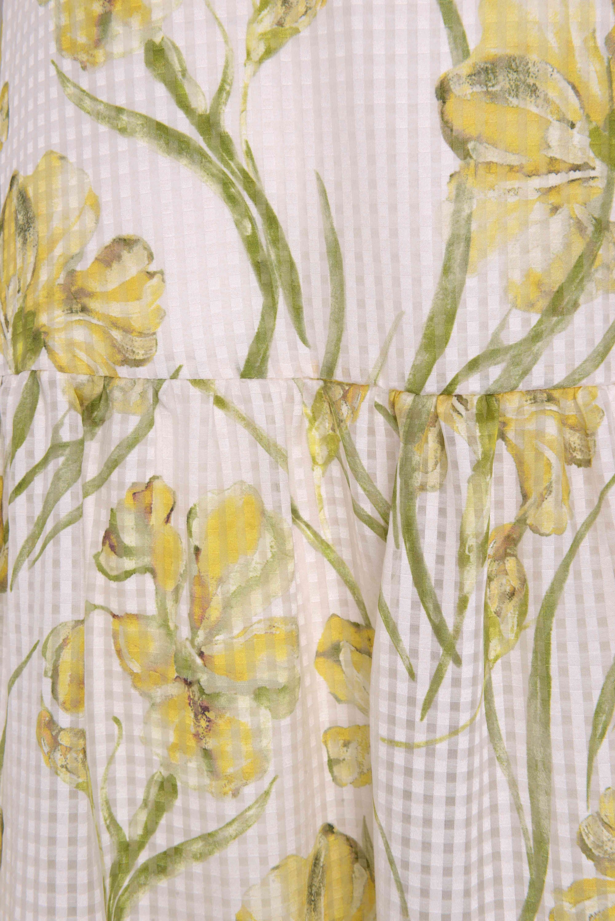 Lubava Cotton Silk Dress - Yellow Iris