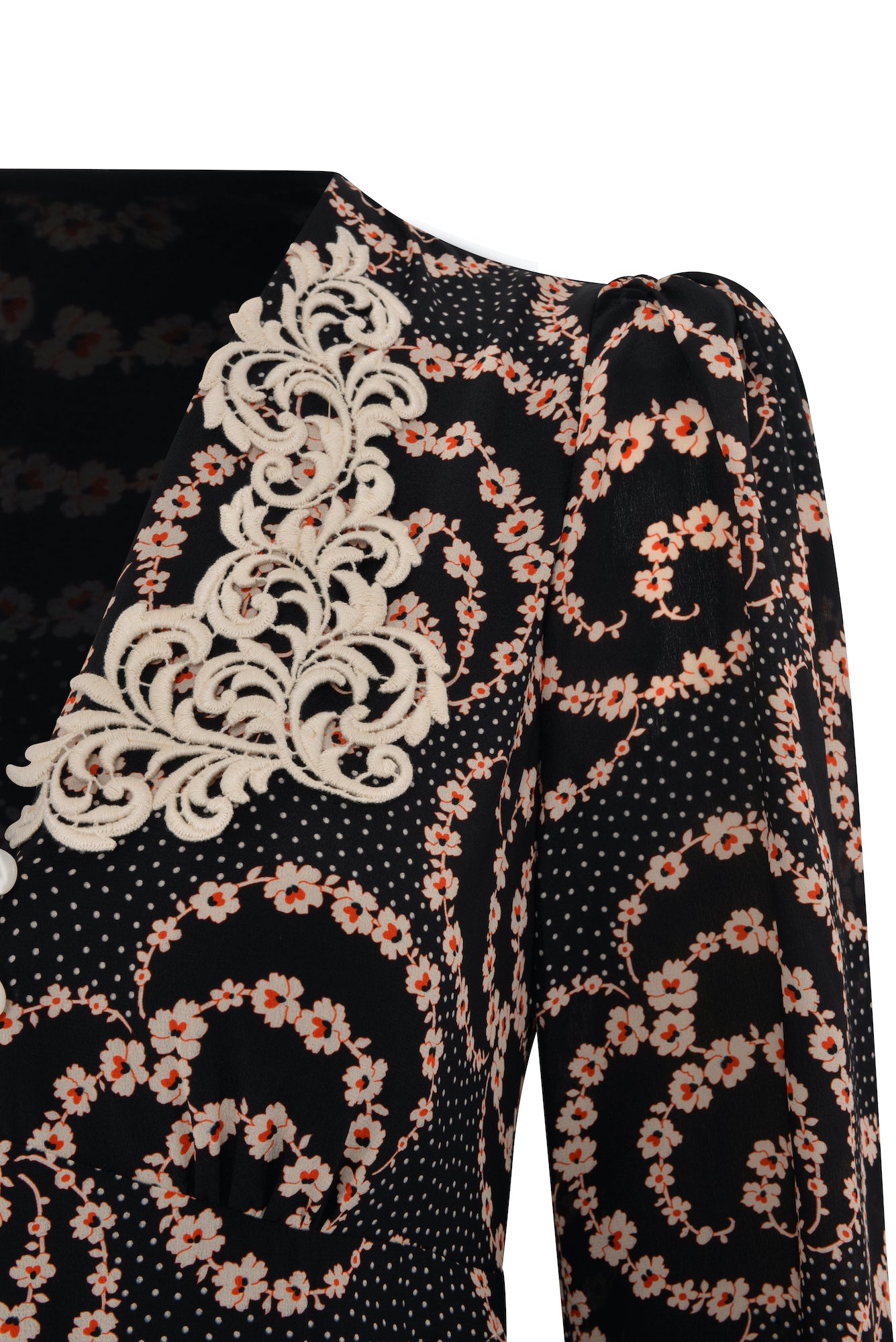 Elena Silk Dress - Black