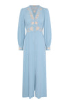 Liya Sandwash Silk Dress - Pale Blue