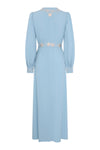 Liya Sandwash Silk Dress - Pale Blue