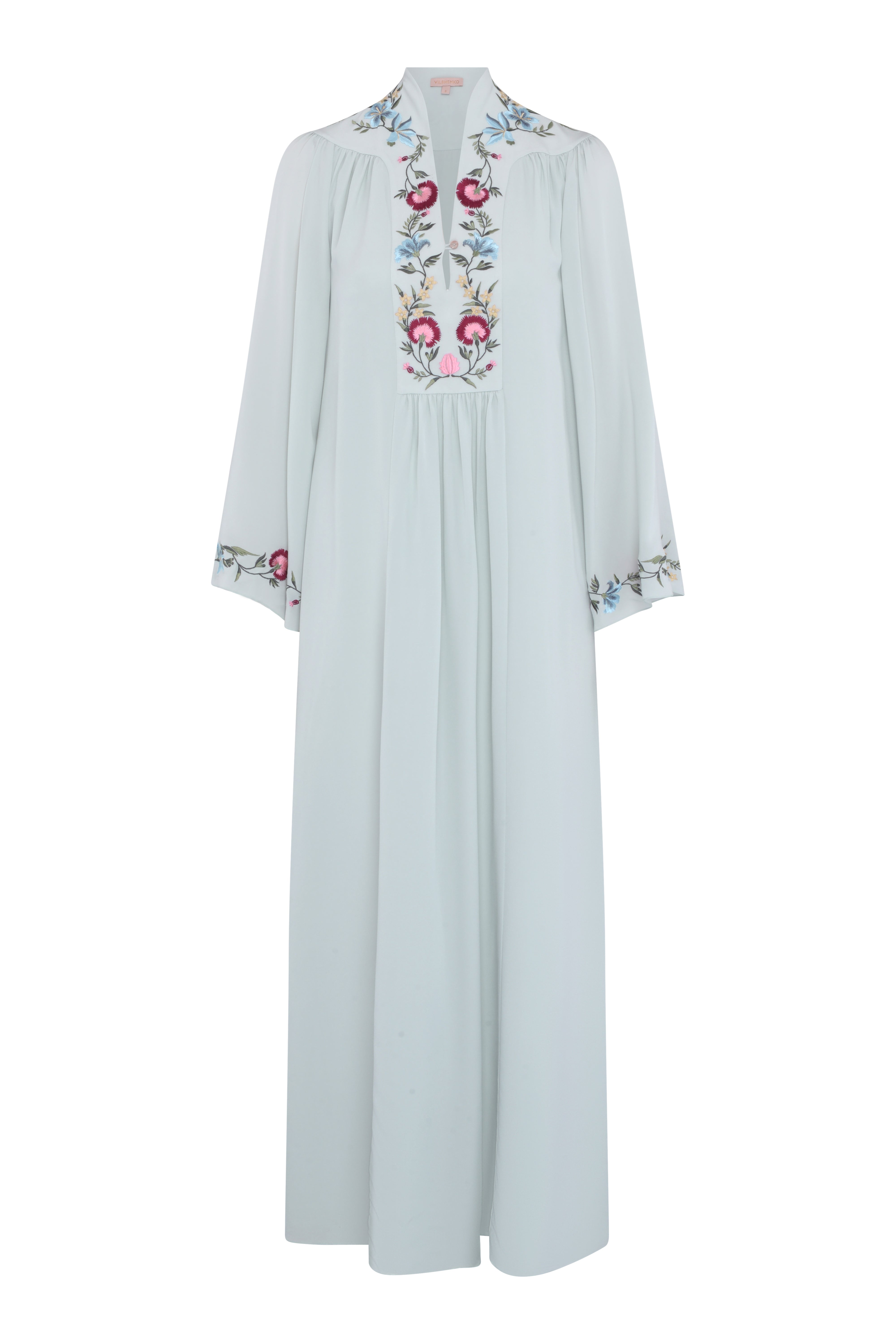 sachin and babi light blue dress Price: 1150 Yuwenier Elegant V Neck Semi-Sheer Hand Stitched Embroidered  Floral Knitted White Halter Maxi Skirt Backless Side Split Slim Fit Summer  Beach Vacation Sundress For Women For by order items from main image 0