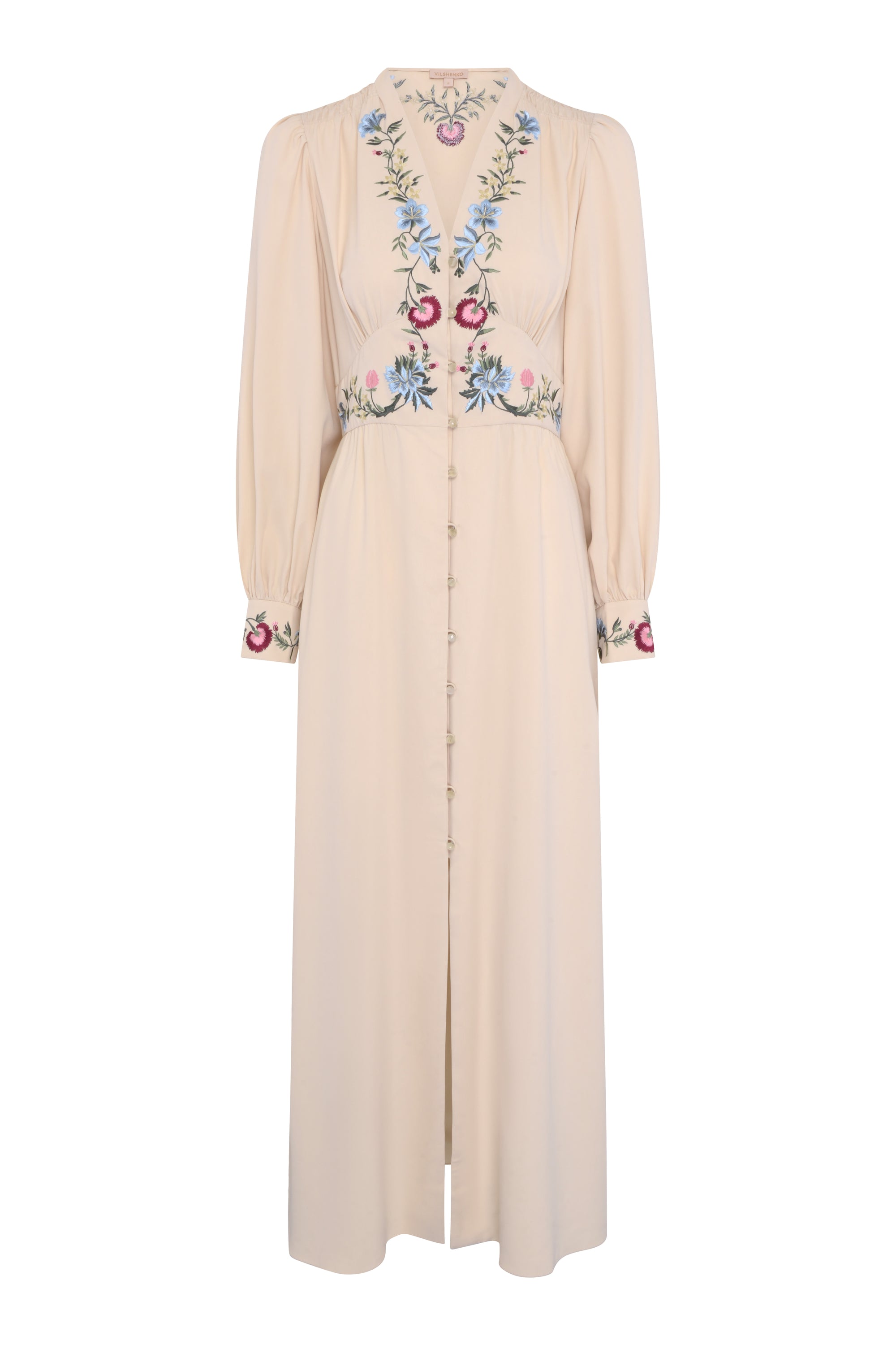 Liya Sandwash Silk Dress - Cream