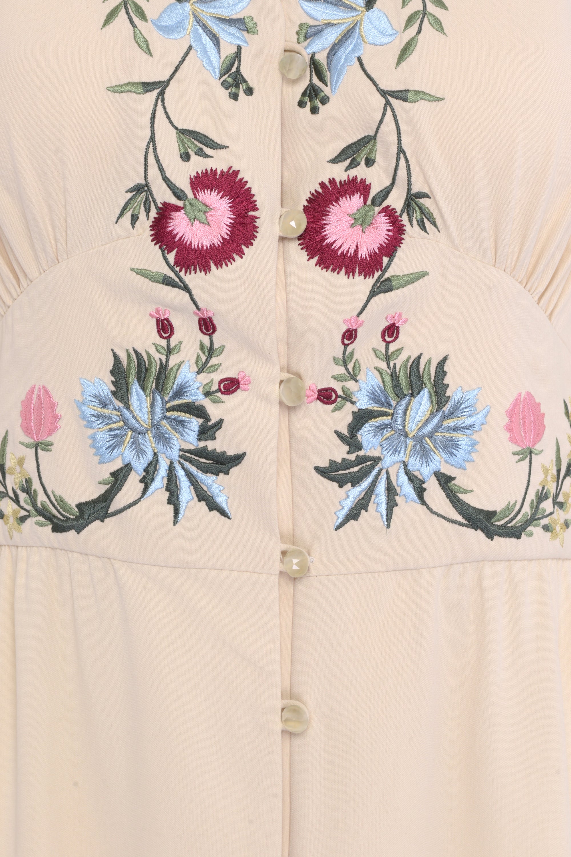 Liya Sandwash Silk Dress - Cream