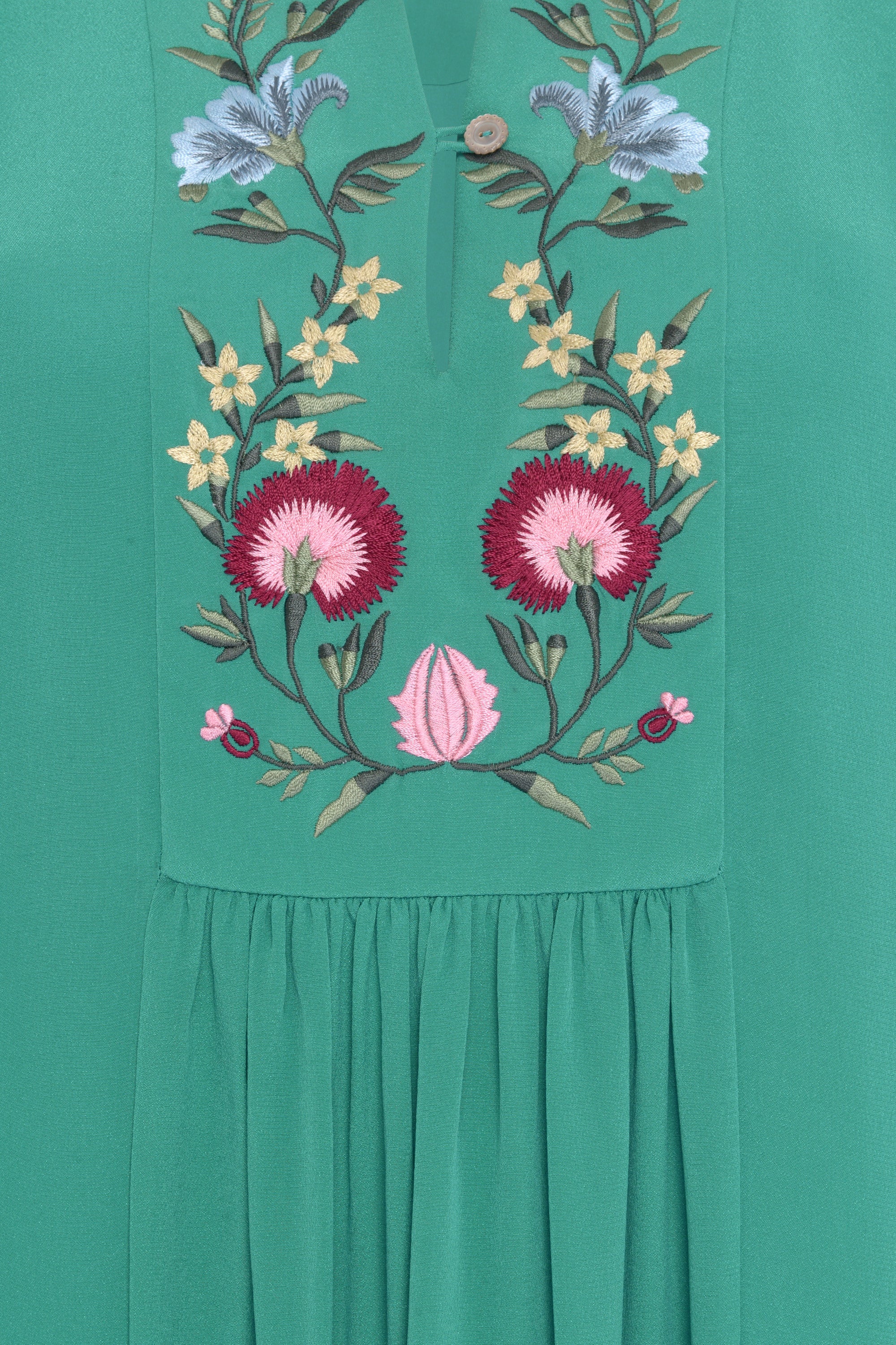 Zoya Silk Dress - Jade