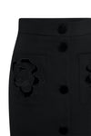 Ava Wool Skirt - Black