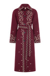 Yulia Wool Coat - Burgundy