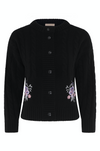 Vanessa Cashmere Blend Cardigan - Black