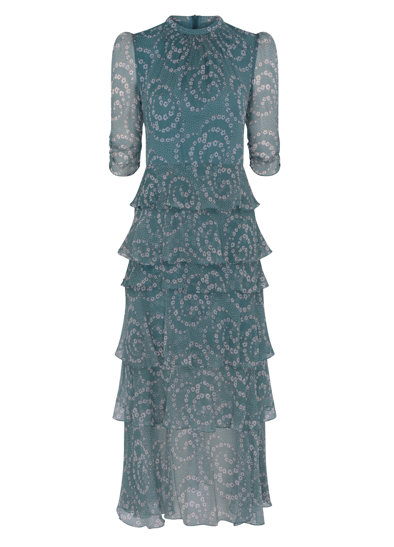 Hania Silk Dress - Daisy Chain Emerald
