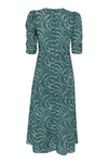 Fay Silk Cotton Dress - Emerald