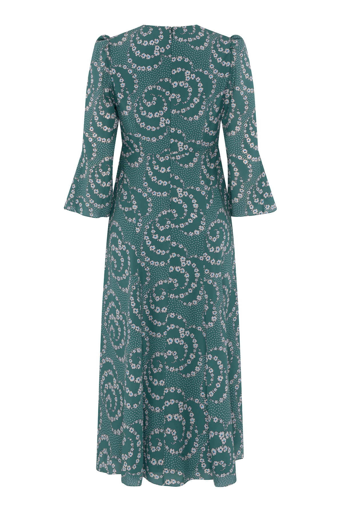 Elena Silk Dress - Emerald