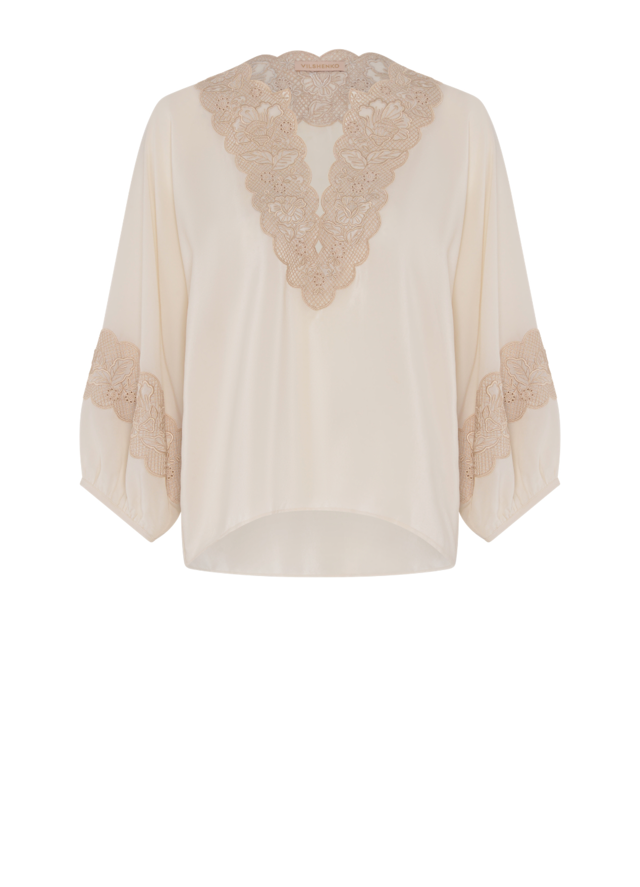 Natasha Silk Blouse - Oyster