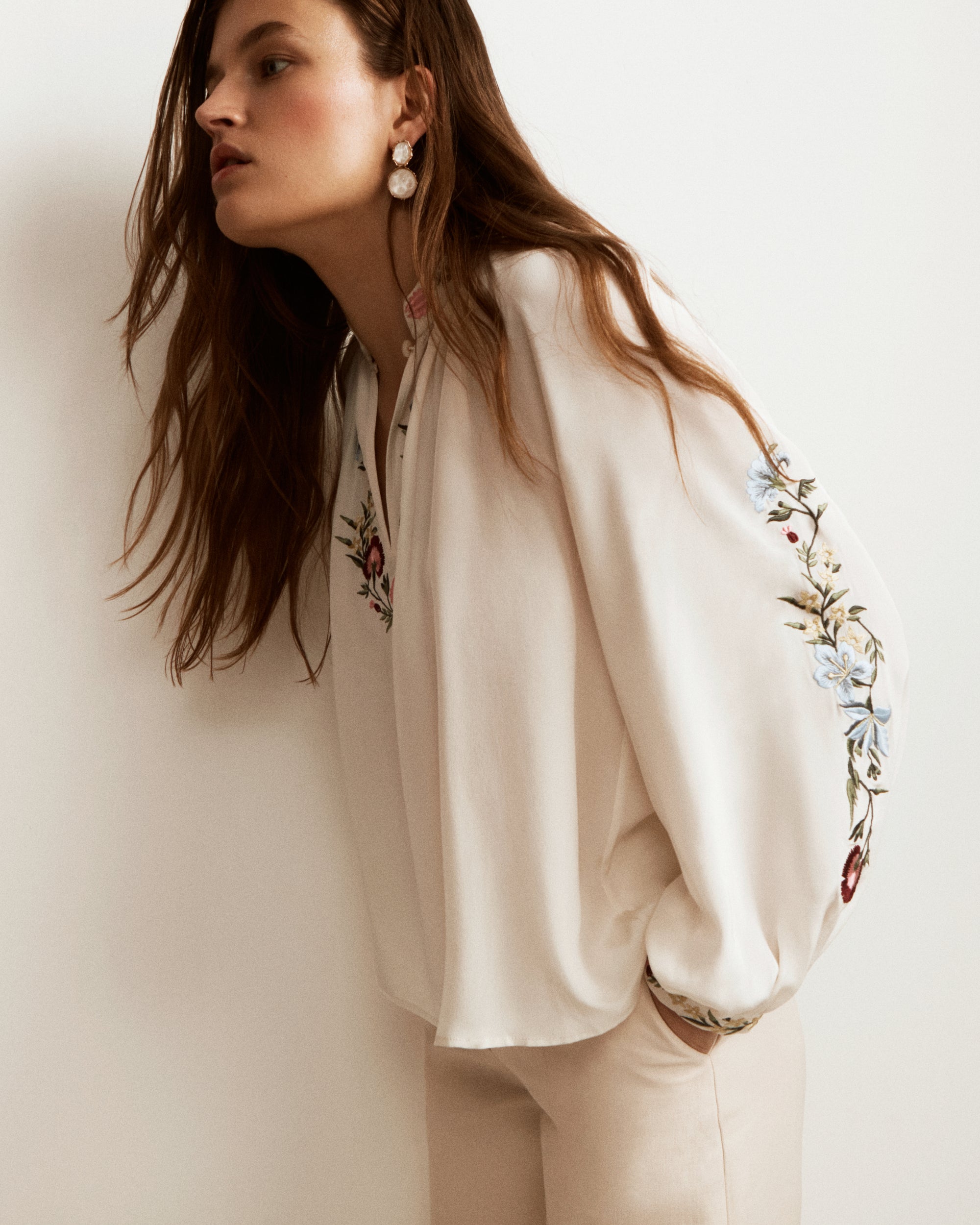 Margarita Silk Blouse - Cream