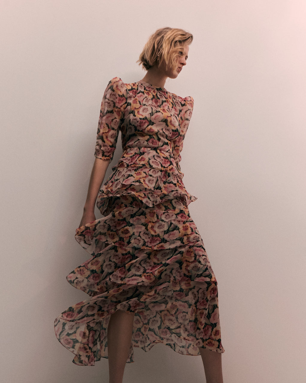 Hania Silk Dress - Petunia