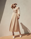 Liya Sandwash Silk Dress - Cream
