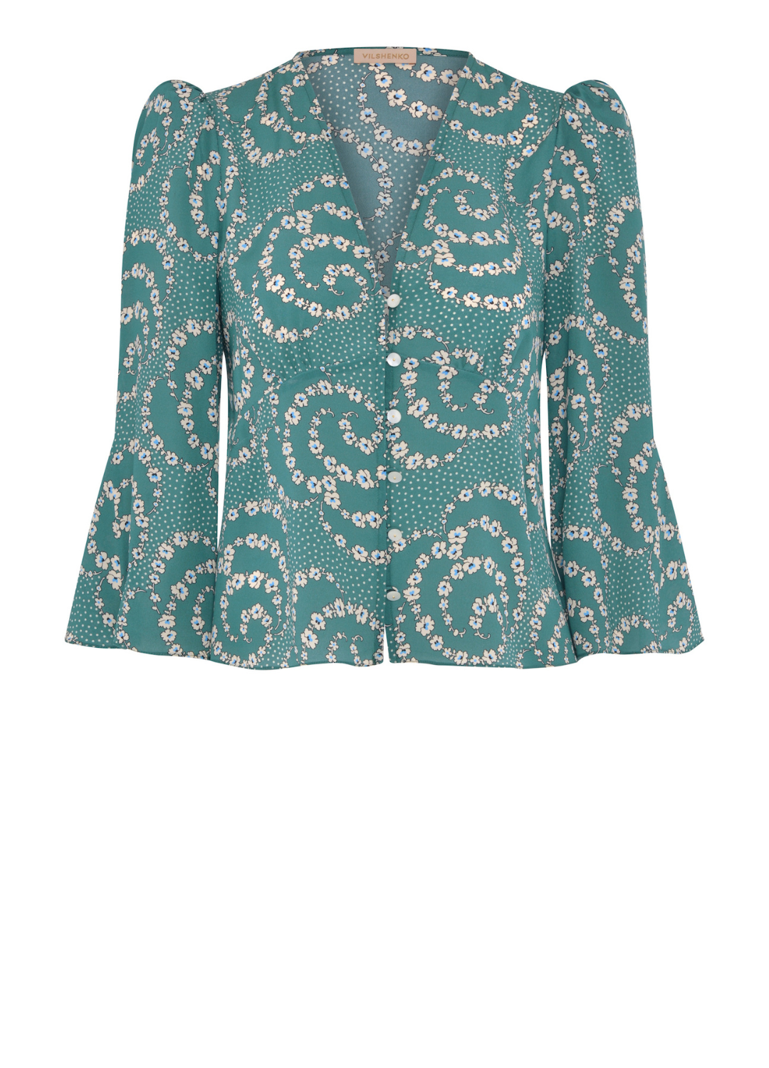 Tanya Silk Blouse - Emerald