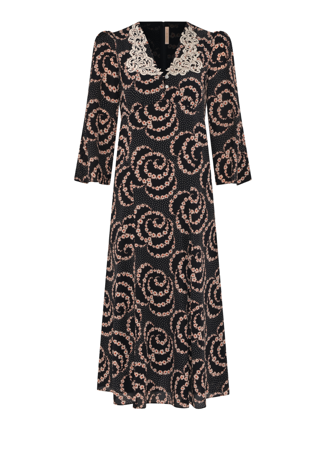 Elena Silk Dress - Black