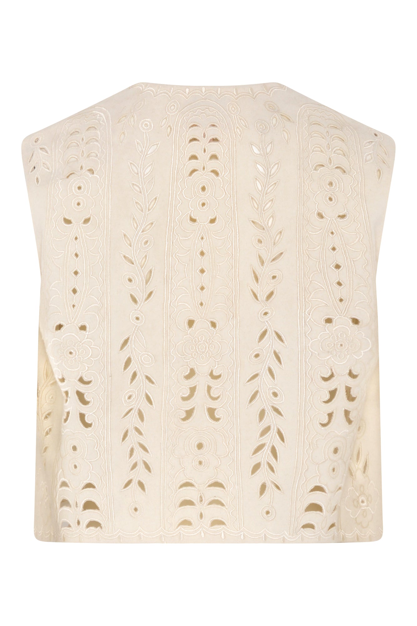 Lia Wool Waistcoat - Ivory