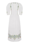 Natalia Cotton Linen Dress - White