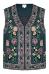 Becca Wool Waistcoat Forest