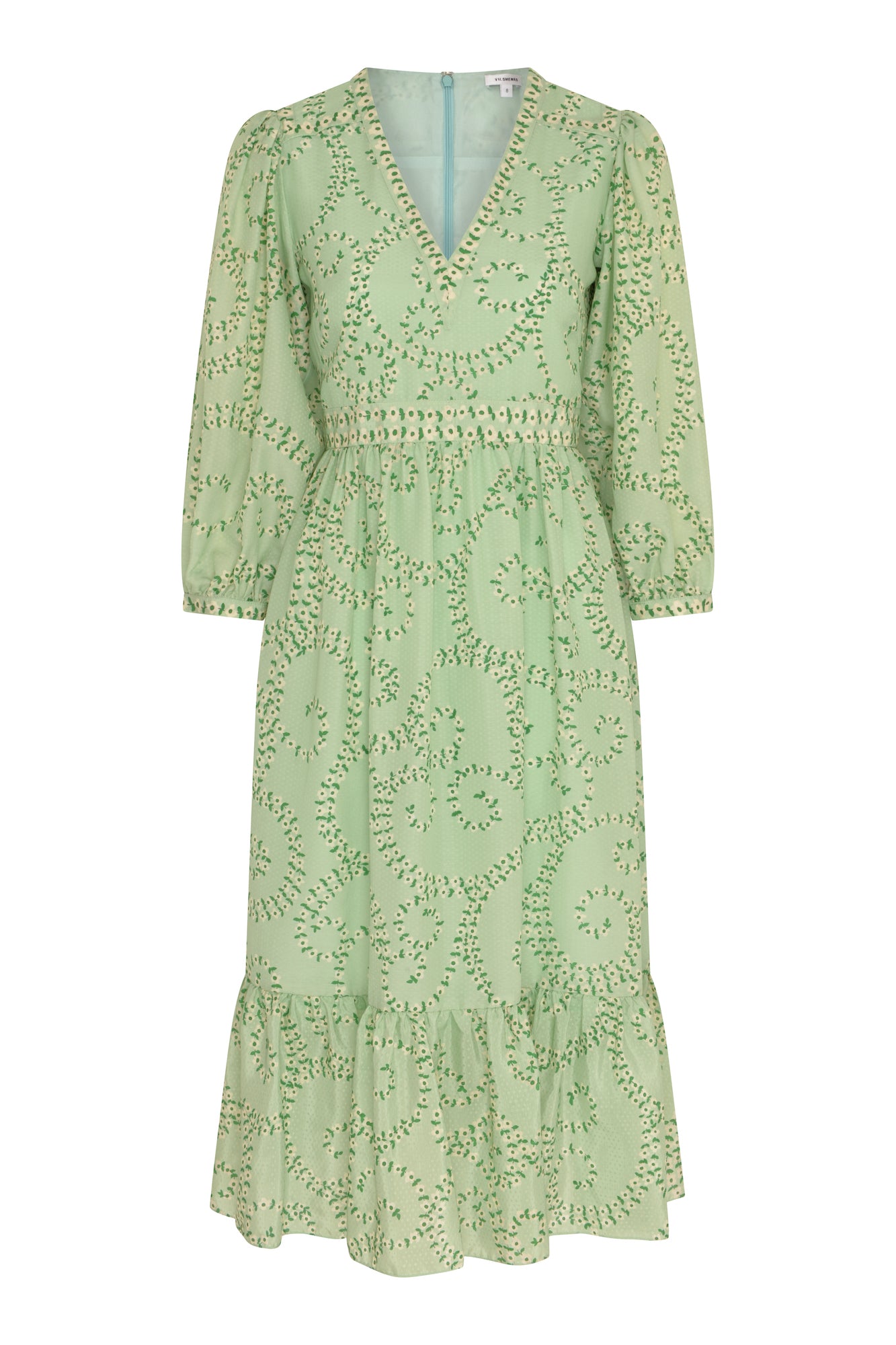 Kalina Cotton Silk Dress Green