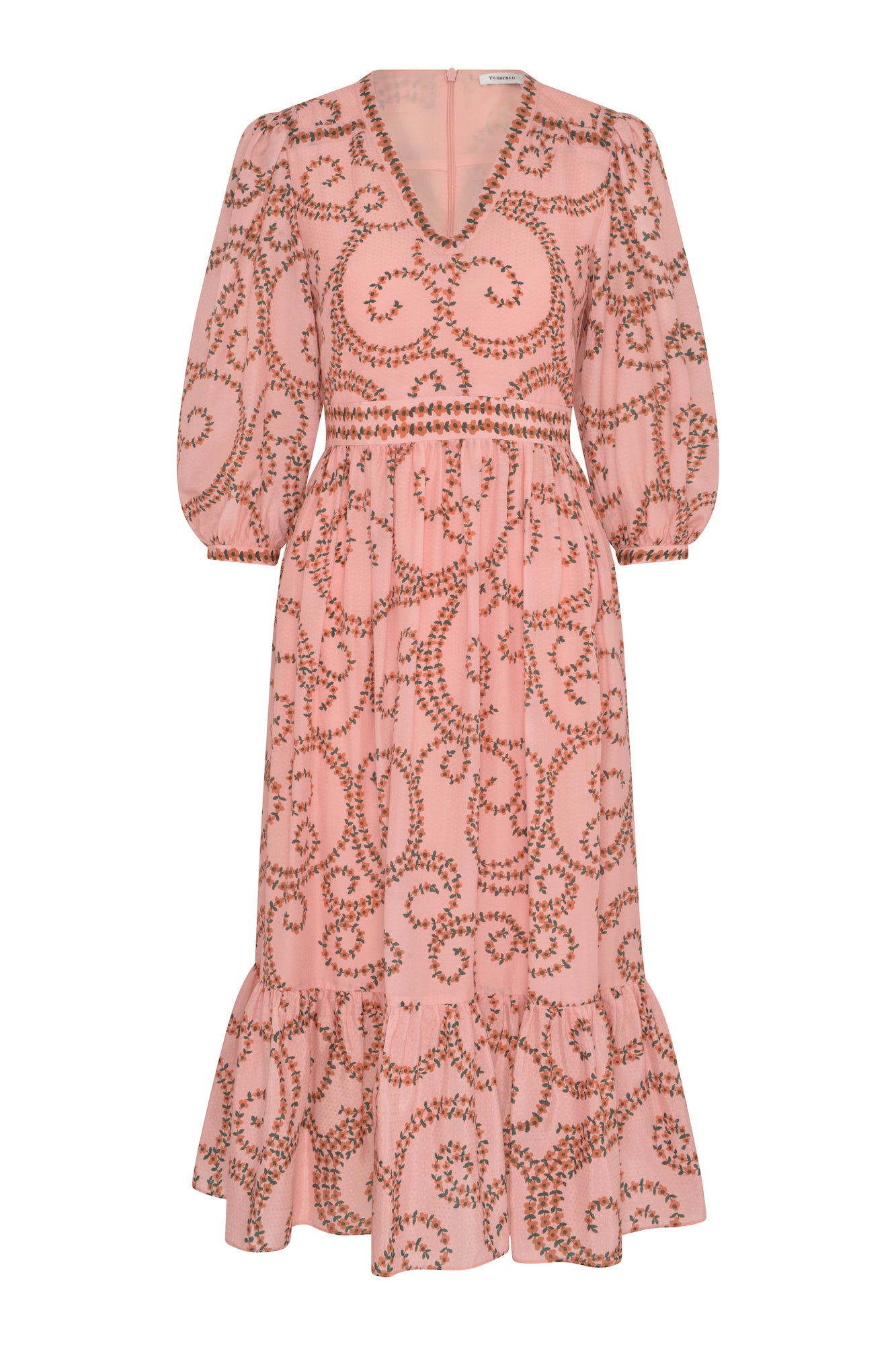 Kalina Cotton Silk Dress Pink