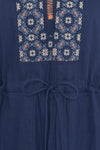 Zinia Linen Dress Blue