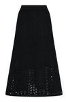 Nadia Wool Midi Skirt - Black