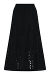 Nadia Wool Midi Skirt - Black