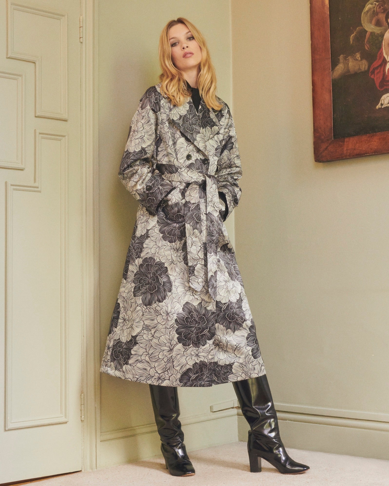 Harper Satin Trench Coat