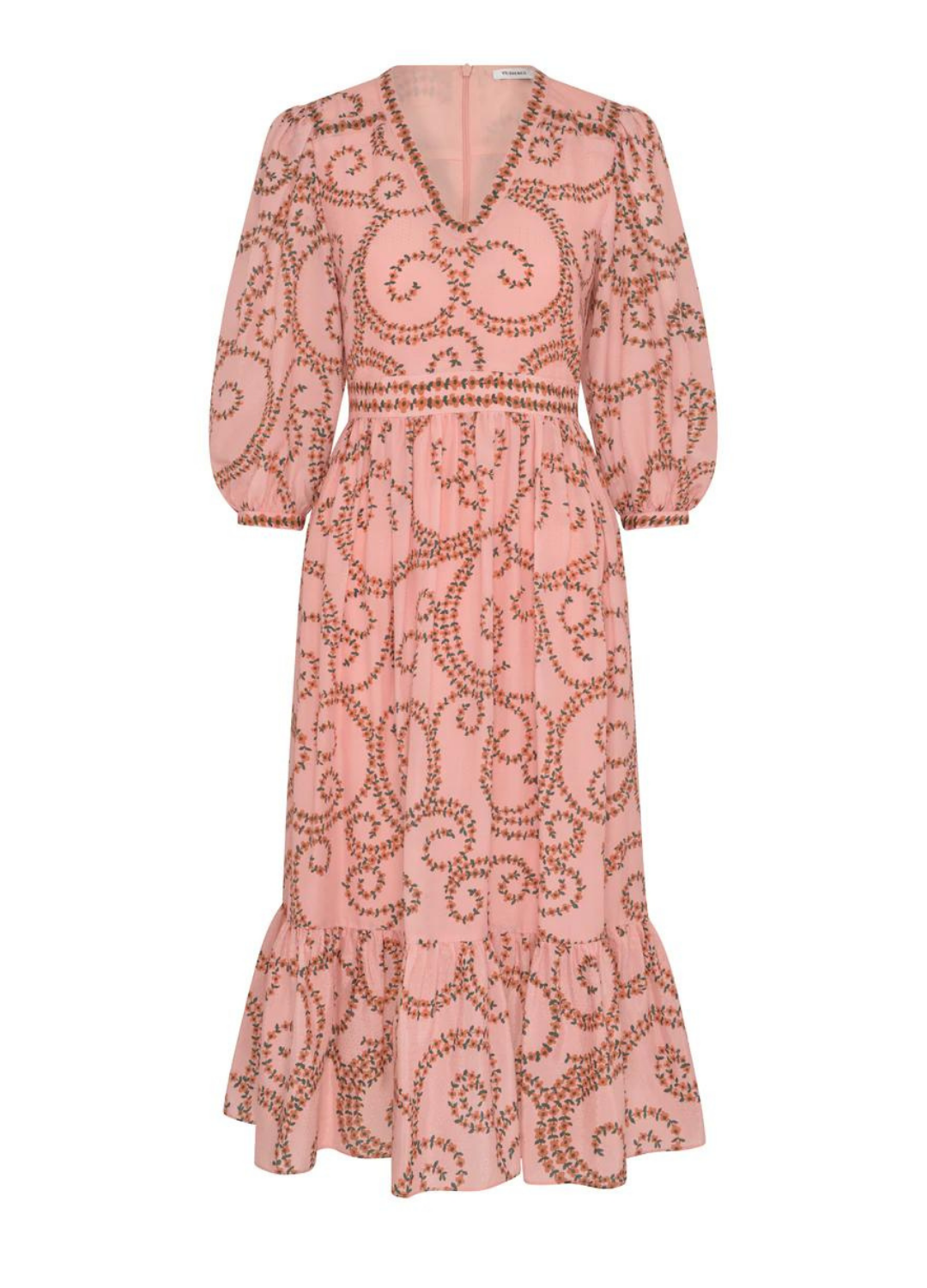 Kalina Cotton Silk Dress Pink