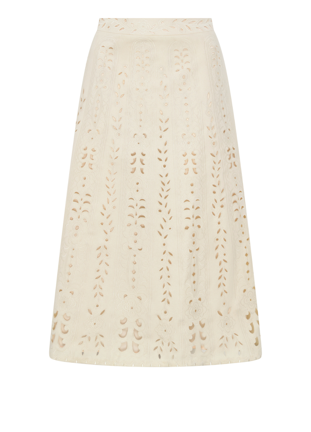 Nadia Wool Midi Skirt - Ivory