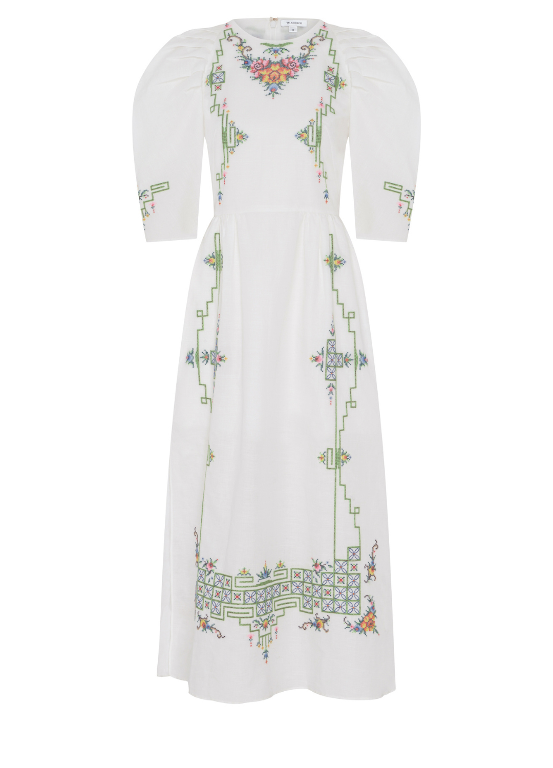Natalia Cotton Linen Dress - White