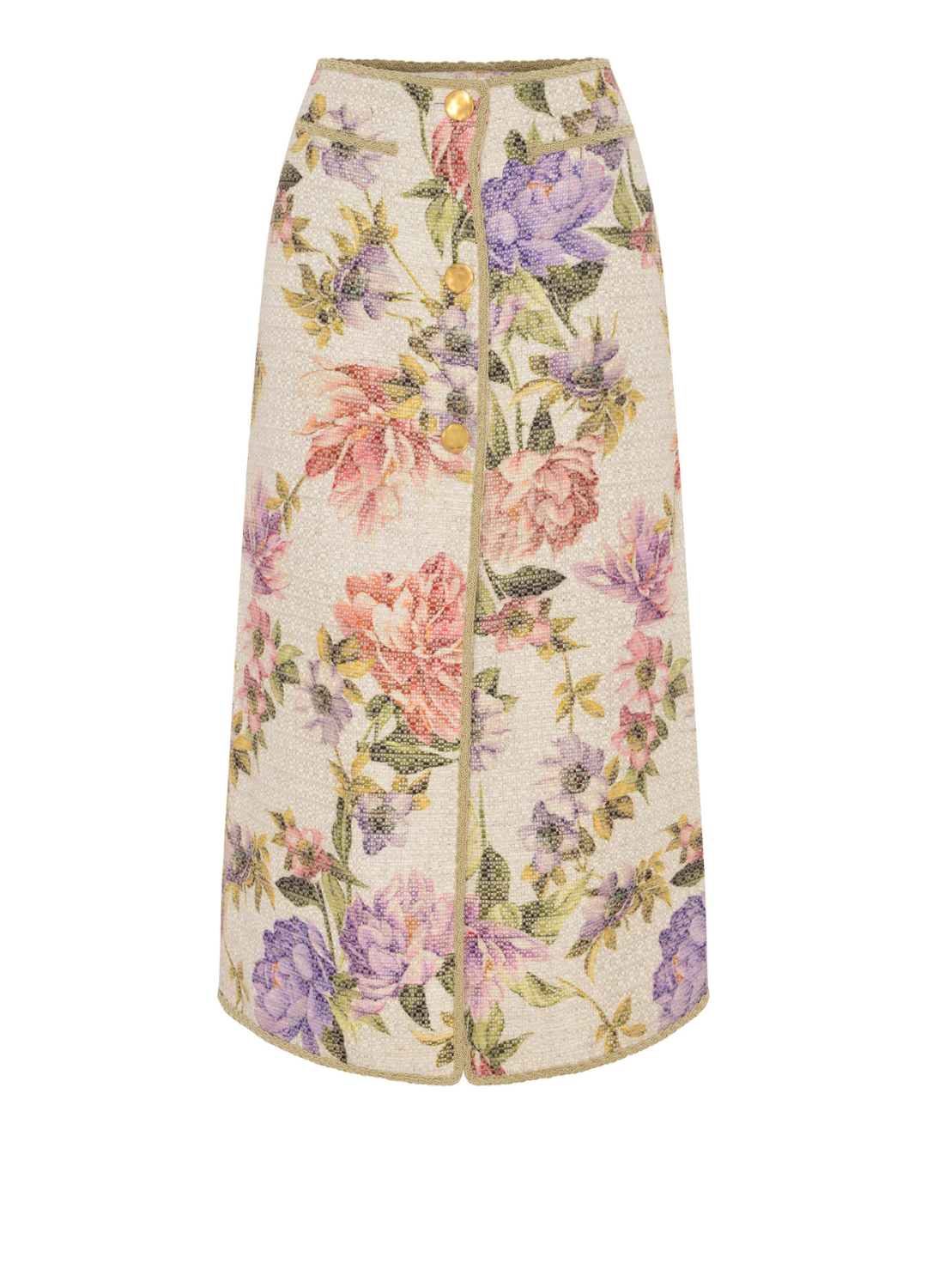 Elena Linen Midi Skirt