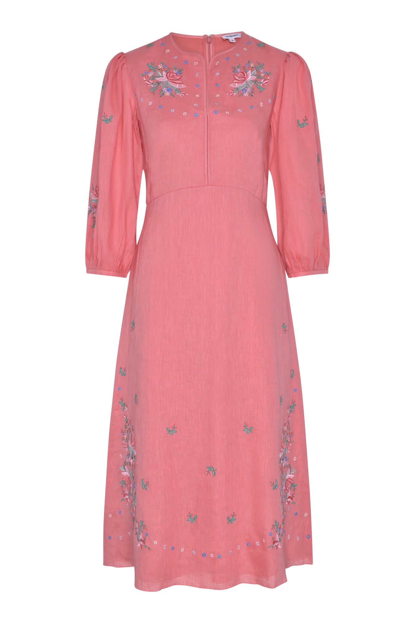 Vega Linen Dress - Pink